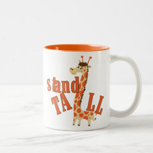 Giraffe stand Tall Två-Tonad Mugg