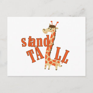Giraffe stand Tall Vykort