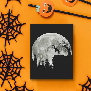 Giraffe står på bergstalesoky Halloween Måne Vykort