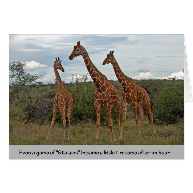 Giraffe Statues Hälsningskort (Framsidan Horizontal)