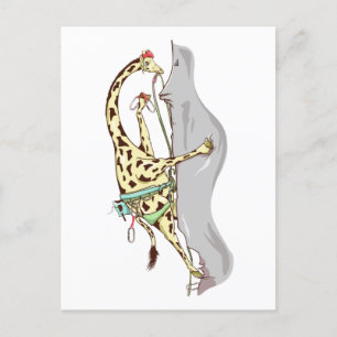 Giraffe Sten klättring Vykort