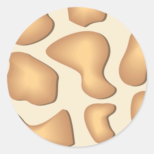 Giraffe Sticker Runt Klistermärke (Framsida)