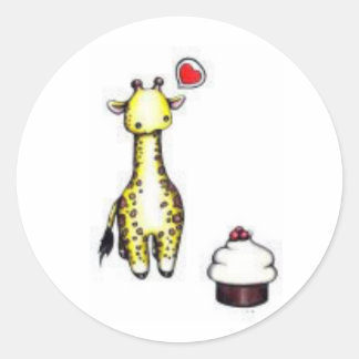 Giraffe Stickers Runt Klistermärke