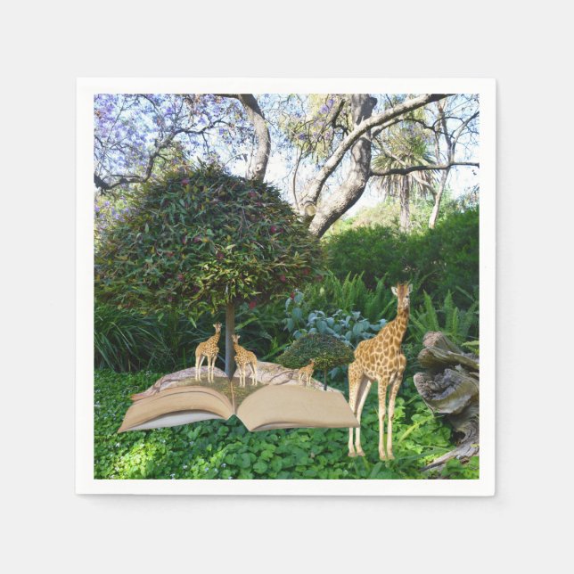 Giraffe Story Bok Time Pappersservett (Framsidan)