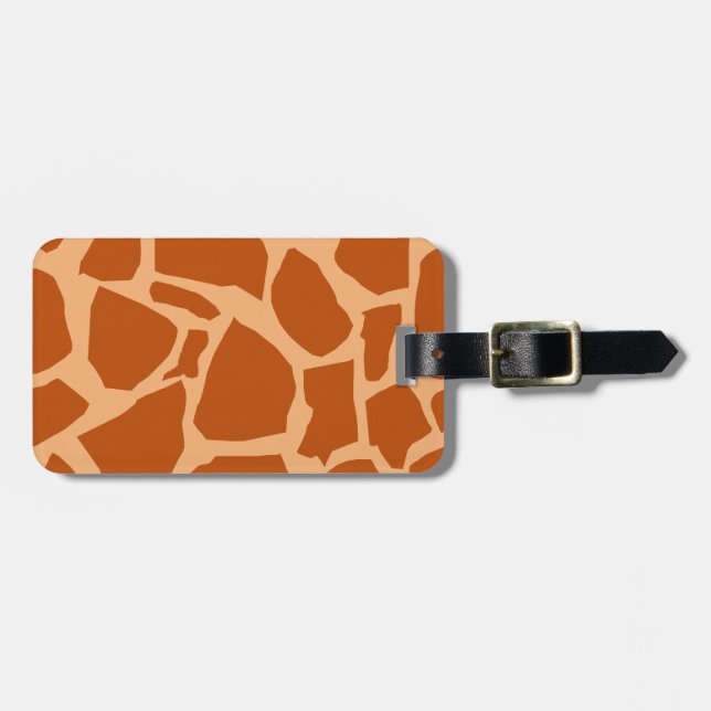 Giraffe Struktur Luggage Tag Bagagebricka (Horisontell Framsida)