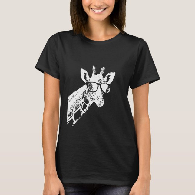 Giraffe sunglasses giraffe love vacation animal fa t shirt (Framsida)