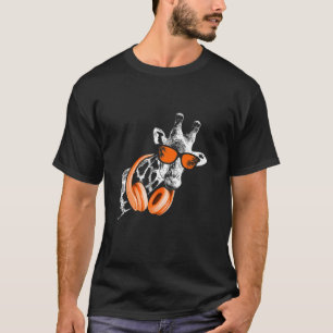 Giraffe Sunglasses Headphones Festival Music Fan G T Shirt