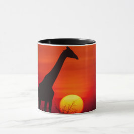 Giraffe Sunset Mug Mugg