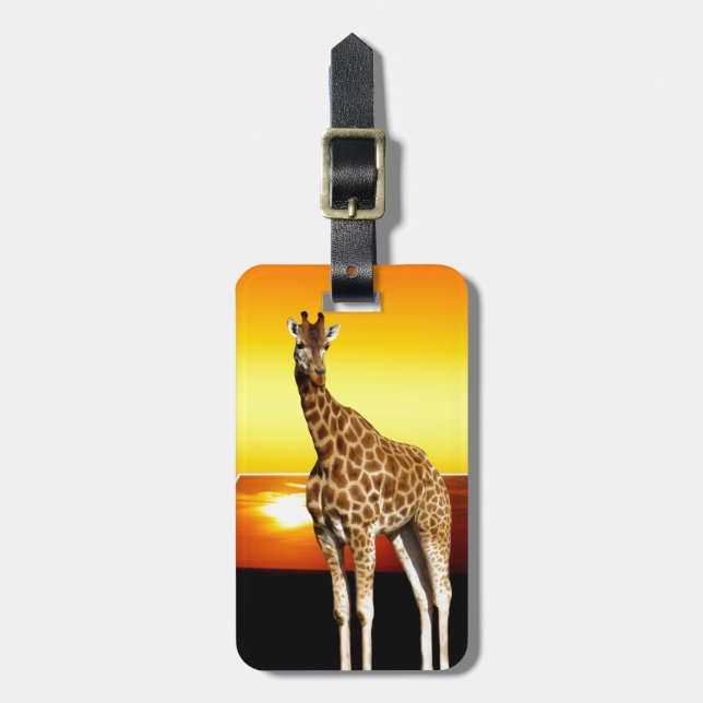 Giraffe Sunshine Popout Art. Bagagebricka (Vertikal Framsida)