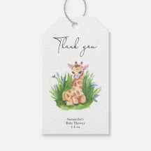 Giraffe - tack för babyduschen