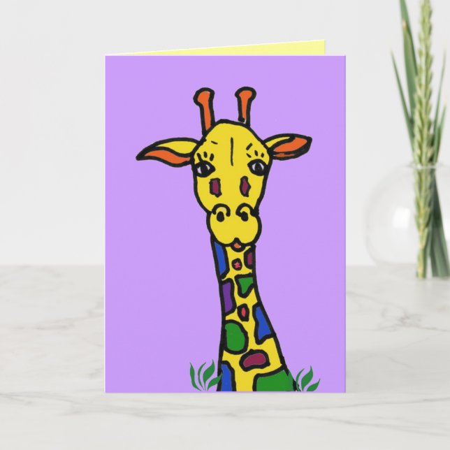 Giraffe tackkort (Framsida)
