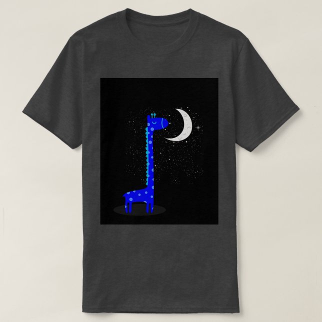 Giraffe talking to the Moon Fantasy Sweet dreams K T Shirt (Design framsida)