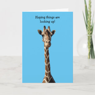 Giraffe tänker på ditt anteckningskort