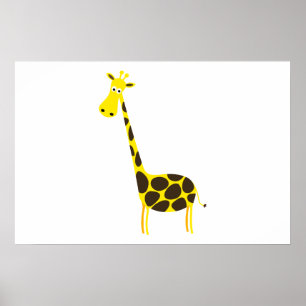 Giraffe tecknad poster