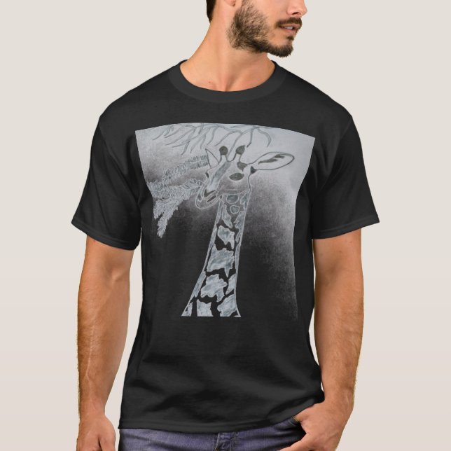 Giraffe Teckning Shirt av Julia Hanna T (Framsida)