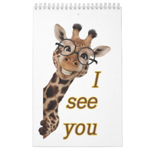 Giraffe.Text.Jag ser dig Kalender