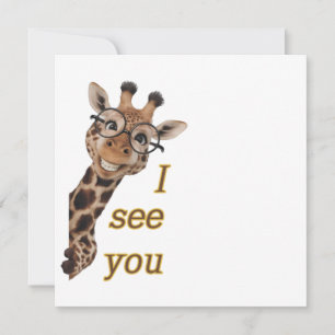 Giraffe.Text.Jag ser dig Kort
