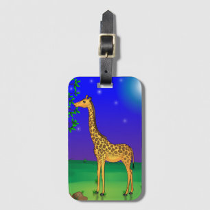 Giraffe Thmet Luggage Tag Bagagebricka