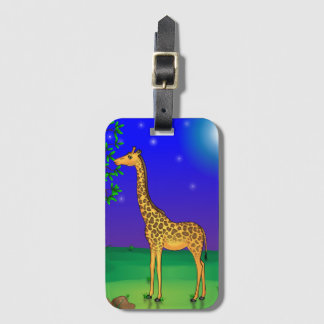 Giraffe Thmet Luggage Tag Bagagebricka