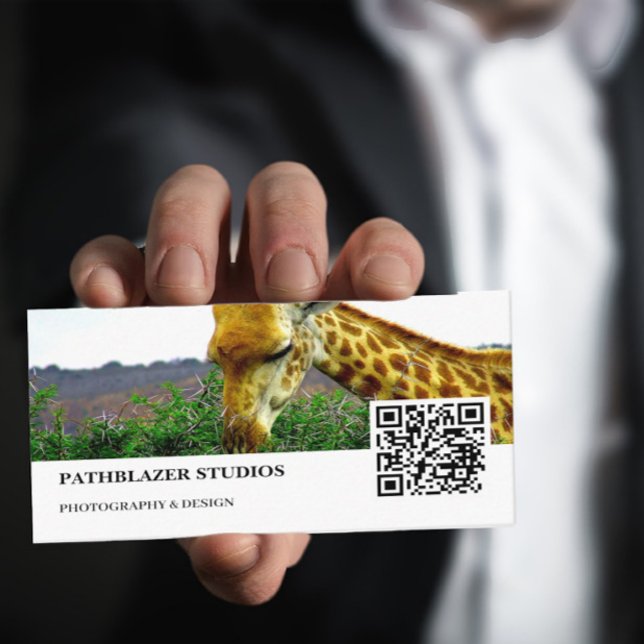Giraffe Thorn Träd | Fotografi av vilda djur | Visitkort (Skapare uppladdad)