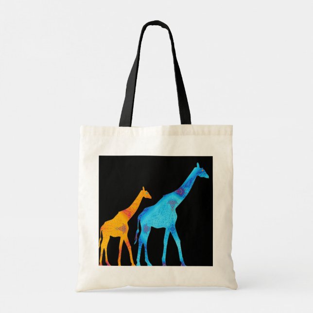 Giraffe Tote Bag Tygkasse (Baksida)