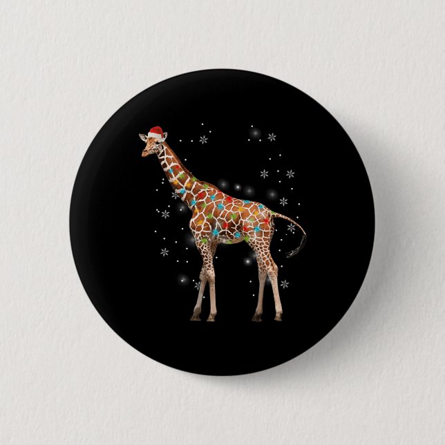 Giraffe Träd Light jul Pajama Julafton Animal Lo Knapp (Framsida)