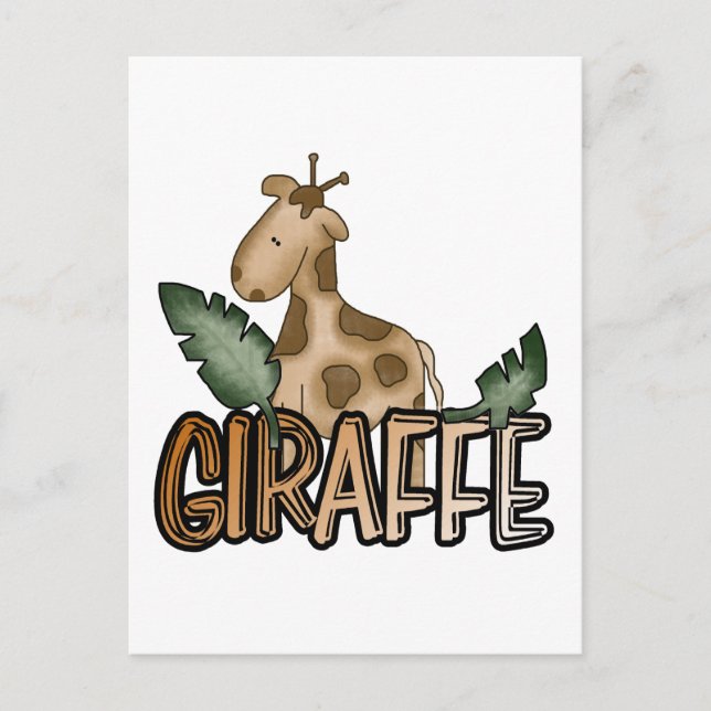 Giraffe Tshirts och Gifts Vykort (Framsida)