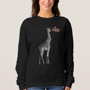 Giraffe Tulip Flower Kids Vuxnas Cute Animal Pocke T Shirt