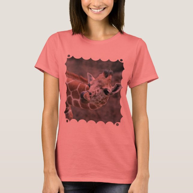 Giraffe Tunga Dam T-Shirt (Framsida)