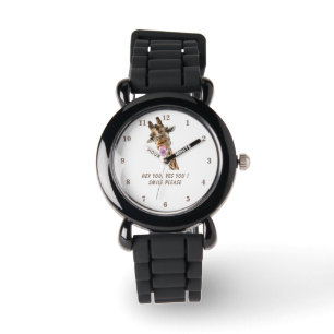 Giraffe Tunga Out and Playful Wink - Lusnyj Armbandsur