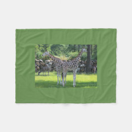 Giraffe Twillingars Cute Personalize Destiny's Fleecefilt