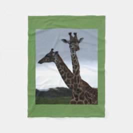 Giraffe Twillingars Cute Personalize Destiny's Fleecefilt