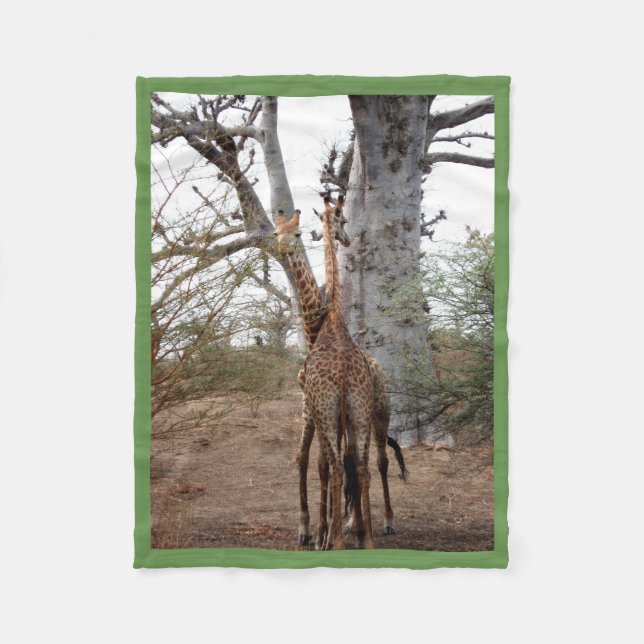 Giraffe Twillingars Cute Personalize Destiny's Fleecefilt (Framsidan)