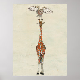 GIRAFFE & UGGLA Art Poster