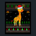 Giraffe Ugly Christmas Sweaters Holiday Santa Cute Poster<br><div class="desc">Giraffe Ugly Christmas Sweaters Holiday Santa Cute Xmas Premium Tri-blend</div>
