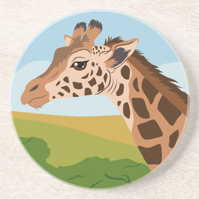 Giraffe Underlägg Sandsten (Framsidan)