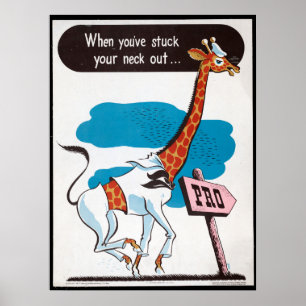 Giraffe Unedated Vintage Photos Old Aesthetic Pict Poster