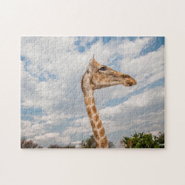 Giraffe Up Close Jigszle Puzzle Pussel (Horisontell)
