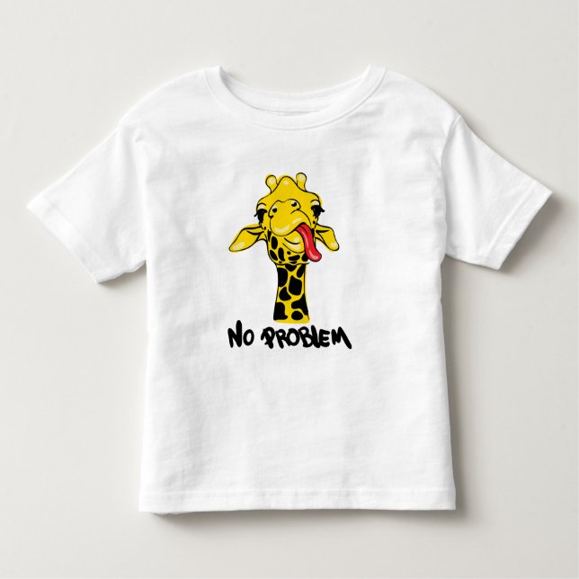 Giraffe utan chalant: ingen PROBLEM-inställning T Shirt (Framsida)