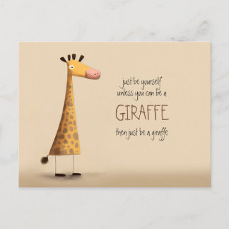 Giraffe - var vänlig och visa upp ett vykort