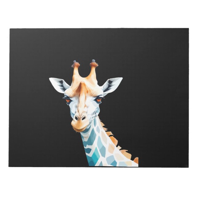 Giraffe Vector Art med Vibrant Färg Anteckningsblock (Framsida)