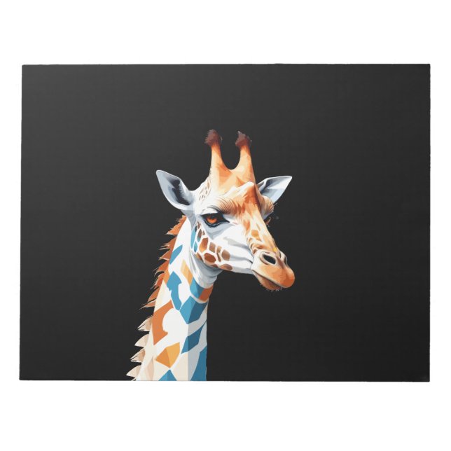 Giraffe Vector Art med Vibrant Färg Anteckningsblock (Framsida)