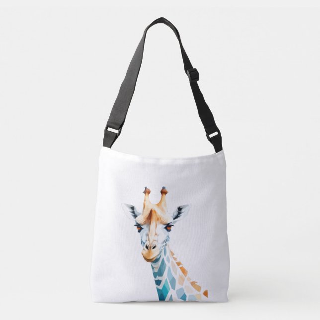 Giraffe Vector Art med Vibrant Färg Axelväska (Framsida)