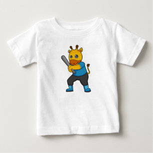 Giraffe vid Baseball med Baseball fladdermus T Shirt