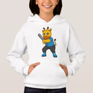 Giraffe vid Baseball med Baseball fladdermus T Shirt