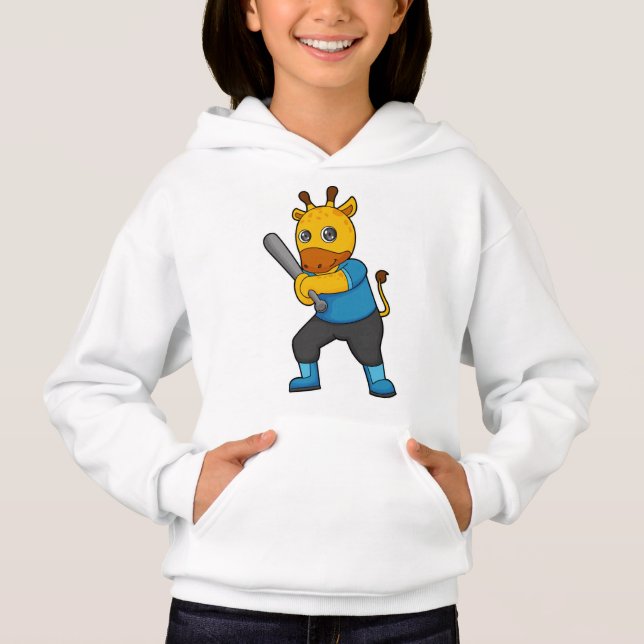 Giraffe vid Baseball med Baseball fladdermus T Shirt (Framsida)
