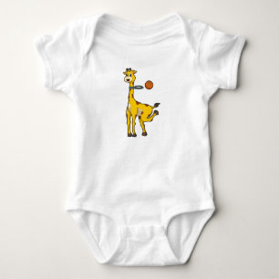Giraffe vid Basketball med Basketball ring T Shirt