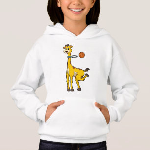 Giraffe vid Basketball med Basketball ring T Shirt
