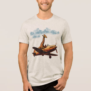 Giraffe vid flygplan t shirt