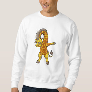 Giraffe vid Hip hop Dance Dab Lång Ärmad Tröja